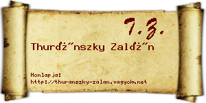 Thuránszky Zalán névjegykártya