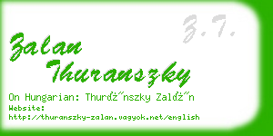 zalan thuranszky business card